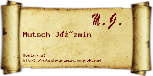Mutsch Jázmin névjegykártya